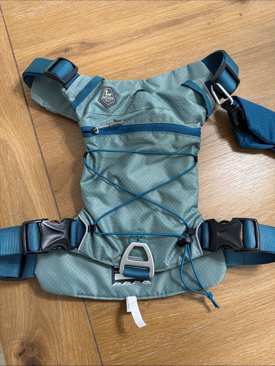 Arcadia Trail Other - Arcadia Teal & Blue Adjustable Dog Harness with Front Storage